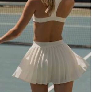 White Pleated Tennis Skirt